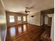 Spacious living room featuring hardwood floors, neutral walls, and plenty of natural light at 770 Prickett Rd, Douglasville, GA 30134