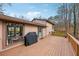 Spacious back deck providing a great view of the serene wooded surroundings at 9480 Hillside Dr, Roswell, GA 30076