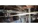 Basement showing pipes and utilities attached to wooden ceiling framework at 1385 Womack Ave, Atlanta, GA 30344