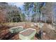 Backyard featuring multiple raised garden beds, providing ample space for planting and growing at 541 Buckingham Cir, Marietta, GA 30066