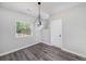 Dining room with gray walls and hardwood floors at 944 Woodland Se Ave, Atlanta, GA 30316