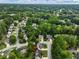 Aerial view of a suburban neighborhood featuring lush greenery, tree-lined streets, and well-maintained homes at 1430 Watercove Ln, Lawrenceville, GA 30043