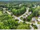 Aerial view of a residential neighborhood showcasing lush greenery, well-maintained homes, and tree-lined streets at 1430 Watercove Ln, Lawrenceville, GA 30043