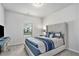 Comfortable carpeted bedroom with a large window providing natural light at 3901 Shelleydale Dr, Powder Springs, GA 30127