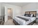 Comfortable bedroom with a queen bed and ensuite bathroom at 3901 Shelleydale Dr, Powder Springs, GA 30127