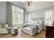 Serene main bedroom suite with vaulted ceilings, large windows, and sitting area creating a peaceful retreat at 9229 Selborne Ln, Chattahoochee Hills, GA 30268