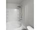 A bathtub with a shower head at 18201 Waldrop Cv, Decatur, GA 30034