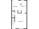 First floor plan featuring a kitchen, dining area, living room and half bath at 3085 Colonial Way # G, Atlanta, GA 30341