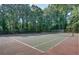 Outdoor tennis court surrounded by mature trees, perfect for recreational play and sports enthusiasts at 3085 Colonial Way # G, Atlanta, GA 30341