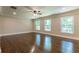 Spacious living room with gleaming hardwood floors and recessed lighting at 313 Linda Dr, Tucker, GA 30084