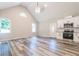 Bright, open floor plan with vaulted ceilings and an updated kitchen with stainless steel appliances at 313 Linda Dr, Tucker, GA 30084