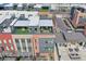 Aerial view of townhomes with rooftop patios offering outdoor living spaces at 1226 Chelsea Nw Cir, Atlanta, GA 30318