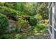 Charming garden featuring stone pathways, lush greenery, and decorative iron accents for a serene outdoor setting at 857 Stovall Ne Pl, Atlanta, GA 30342