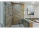 Elegant bathroom with a glass shower and a luxurious soaking tub at 270 17Th Nw St # 3905, Atlanta, GA 30363