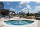 Rooftop hot tub overlooking the cityscape, offering a serene escape with clear blue water and comfortable lounge chairs at 270 17Th Nw St # 3905, Atlanta, GA 30363