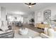 Open living space featuring a kitchen with stainless steel appliances and a dining area at 270 17Th Nw St # 3905, Atlanta, GA 30363