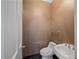Stylish half bath with modern fixtures and gold accents at , Roswell, GA 30075