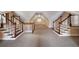 Upstairs bonus room with dual staircases and hardwood railings at , Roswell, GA 30075