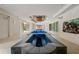 Stunning indoor pool with unique design and surrounding seating area at , Roswell, GA 30075