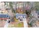 Aerial view of a traditional two-story home with an attached two-car garage at 5485 Brookstone Nw Dr, Acworth, GA 30101