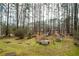 Serene backyard featuring mature trees and a playset at 5485 Brookstone Nw Dr, Acworth, GA 30101