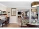 Dining room with hardwood floors and desk at 5485 Brookstone Nw Dr, Acworth, GA 30101