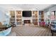 Living room with fireplace and built in shelving at 5485 Brookstone Nw Dr, Acworth, GA 30101
