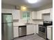 Modern kitchen with stainless steel appliances, sleek cabinetry, and stylish backsplash at 2764 Riggs Dr, Atlanta, GA 30344