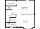 Layout showcasing the living room, bedroom, utility room, closets, and bathroom at 8904 Creekwood Ct, Riverdale, GA 30274