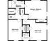 Upstairs floor plan featuring the Primary bedroom, two additional bedrooms, and bathrooms at 8904 Creekwood Ct, Riverdale, GA 30274