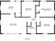 Detailed floor plan showing the layout of the living room, kitchen, bedrooms, and bathroom at 158 Polar Rock Sw Dr, Atlanta, GA 30315