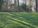 Expansive green lawn with sunlight dappled through the trees at 1911 Olde Village Run, Dunwoody, GA 30338