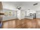 Open concept living area seamlessly connecting to the kitchen, featuring hardwood floors and ample natural light at 1937 Joseph Ct, Decatur, GA 30032