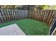 Backyard area fully fenced for privacy at 115 Sunset Ln, Woodstock, GA 30189