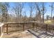 View of a wood deck overlooking a wooded backyard, perfect for relaxation at 3313 Alhambra Cir, Hampton, GA 30228