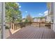 Wooden back deck overlooking a private backyard at 1151 Nash Lee Sw Dr, Lilburn, GA 30047