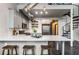 Contemporary kitchen featuring stainless steel appliances, white countertops and a spiral staircase nearby at 400 Village Ne Pkwy # 120, Atlanta, GA 30306