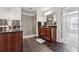 Bathroom featuring a glass enclosed shower, granite counters, and tile floor at 5955 Princeton Run Trl, Tucker, GA 30084
