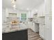 Modern kitchen with white cabinets, stainless steel appliances and black island at 169 Wadley Nw St, Atlanta, GA 30314