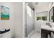 Cozy bathroom featuring a shower-tub, natural light, and modern fixtures at 3306 Briarcliff Ne Rd, Atlanta, GA 30345