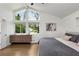 Beautiful bedroom with a ceiling fan and oversized windows that provide natural light at 3306 Briarcliff Ne Rd, Atlanta, GA 30345