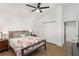 Bright bedroom with ceiling fan and hardwood floors at 3306 Briarcliff Ne Rd, Atlanta, GA 30345