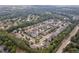 Aerial view of a suburban neighborhood with tree-lined streets at 8025 Georgetown Cir, Suwanee, GA 30024