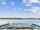 Spacious boat dock featuring benches and a calm lake backdrop with beautiful cloud formations on the horizon at 6475 Holland Dr, Cumming, GA 30041