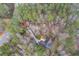 A high-angle shot showcases a home surrounded by verdant trees with a winding driveway and easy road access at 2796 County Line Nw Rd, Acworth, GA 30101