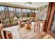 Charming sunroom filled with windows, a ceiling fan, and access to a backyard area at 2796 County Line Nw Rd, Acworth, GA 30101