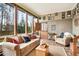 Spacious sunroom featuring a comfortable seating area and multiple windows with backyard views at 2796 County Line Nw Rd, Acworth, GA 30101