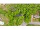 An aerial view of a house nestled among mature trees in a well-maintained residential neighborhood at 8980 Country Club Dr, Douglasville, GA 30134