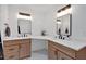 Bright bathroom with dual vanities and modern fixtures at 8980 Country Club Dr, Douglasville, GA 30134