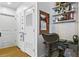 Comfortable home office features built-in shelving, modern furniture and bright light at 44 Peachtree Ne Pl # 1225, Atlanta, GA 30309